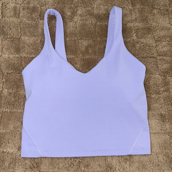 lululemon athletica Tops - EXCELLENT Lululemon Align Tank Top Nulu Yoga Sports Bra Crop Top Lilac Smoke 6